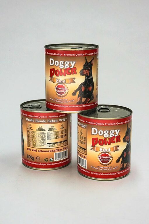 Hundefutter "Doggy Power mit Rind"