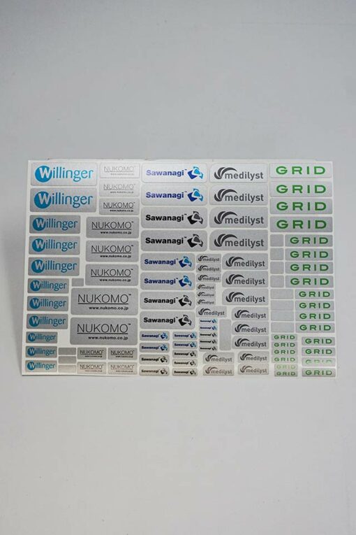 Stickerbogen Techno-1 silbermetallic