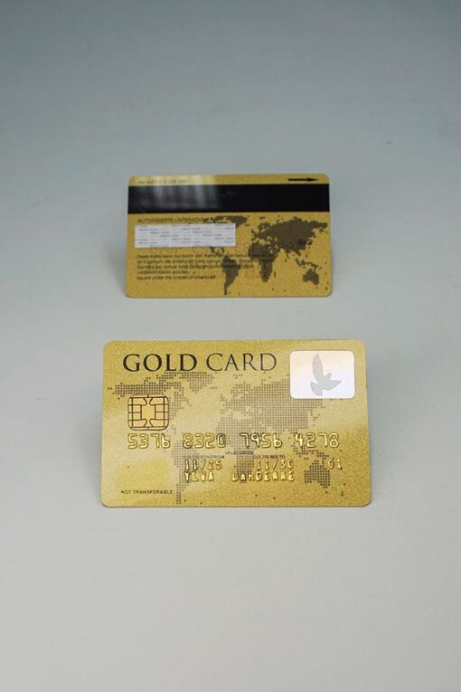 Kreditkarte "Gold Card" geprägt