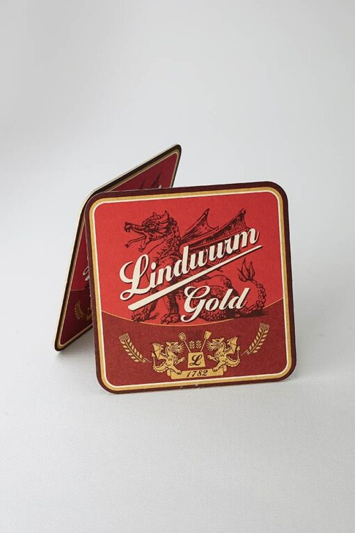 "Lindwurm Gold" Bierdeckel