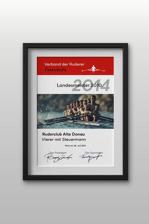 Urkunde "Ruderclub"