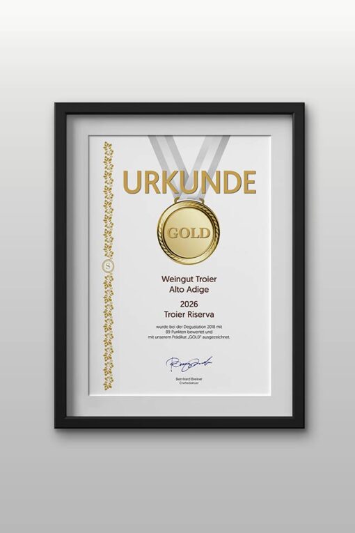 Urkunde "Gold"