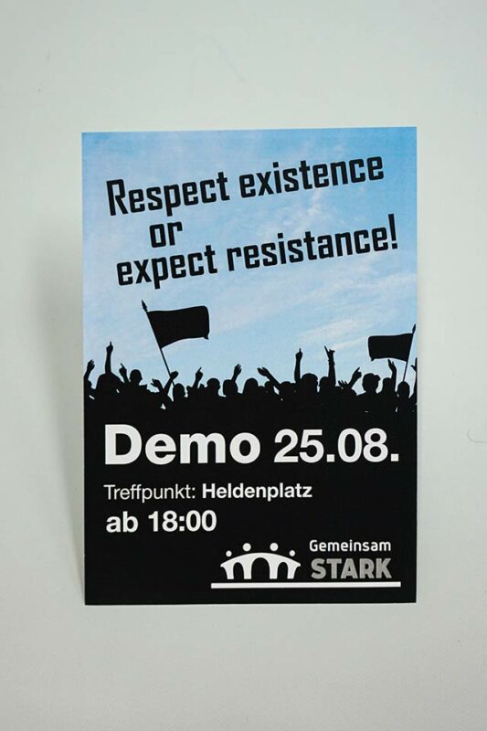 Flyer "NGO - Gemeinsam Stark - Respect Existance" - SMARTCRAFT